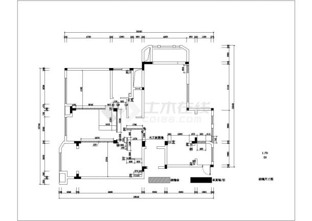 麒麟红木城新古典风格装修施工设计CAD图纸-图二