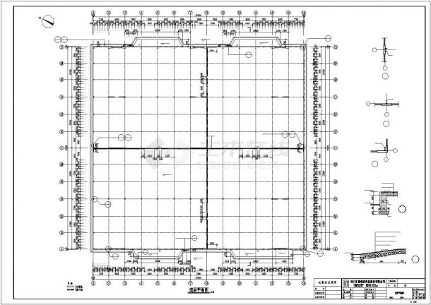 北京某物流园1万平米单层钢结构厂房全套建筑设计CAD图纸-图二