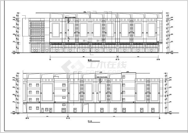 某市中心大型商场建筑全套设计施工CAD图纸-图一