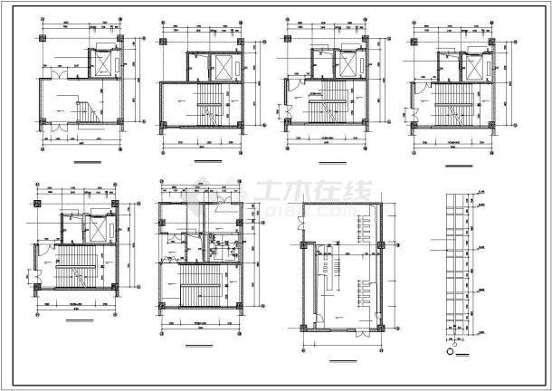 某市中心大型商场建筑全套设计施工CAD图纸-图二