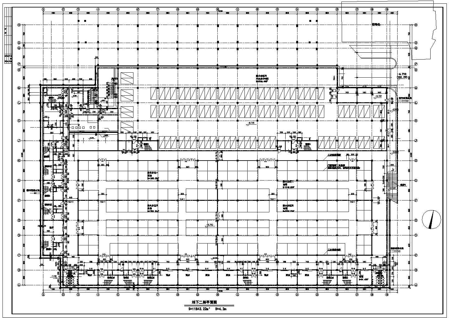 某城市地下商场及宾馆建筑完整设计施工CAD图纸
