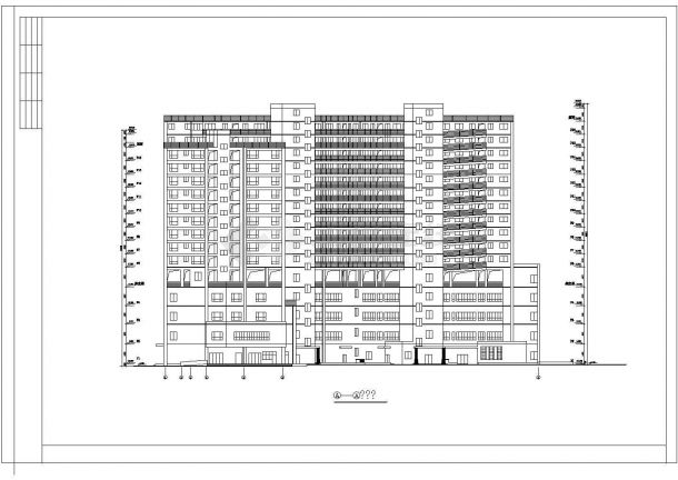 某城市高层综合商业住楼建筑全套设计施工CAD图纸-图一