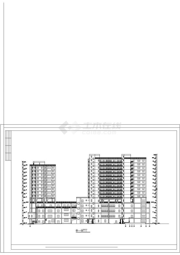 某城市高层综合商业住楼建筑全套设计施工CAD图纸-图二