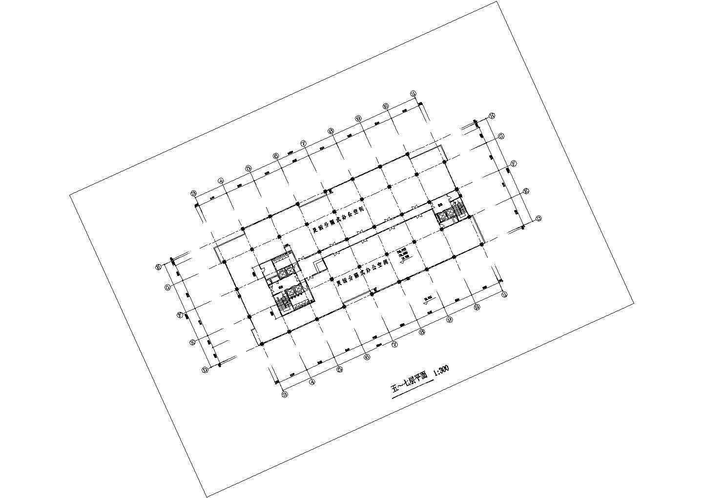 某城市高档写字楼建筑全套设计施工CAD图纸