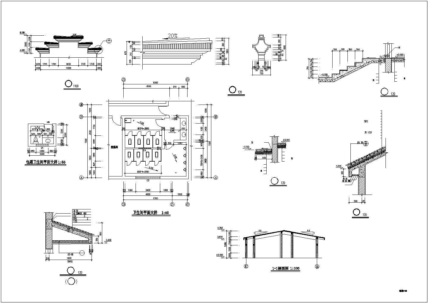 某城市观光农业园餐厅扩展工程建筑全套设计施工CAD图纸