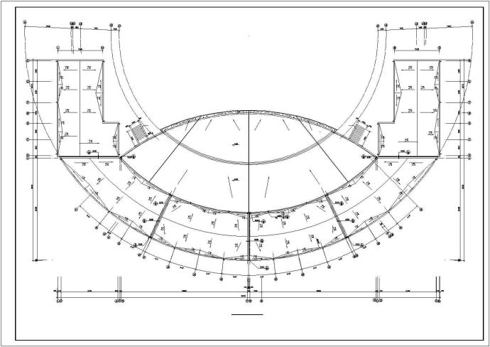 某城市广场舞台及网点建筑设计施工CAD图纸_图1