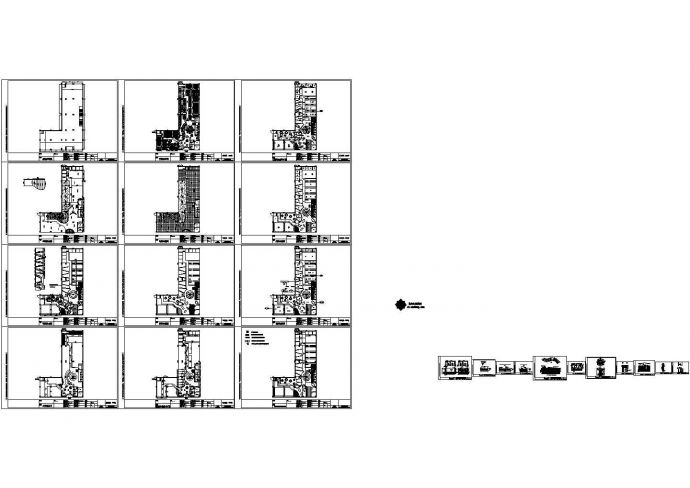 时尚大气某网络会所室内装修施工图（含效果），20张图纸。_图1