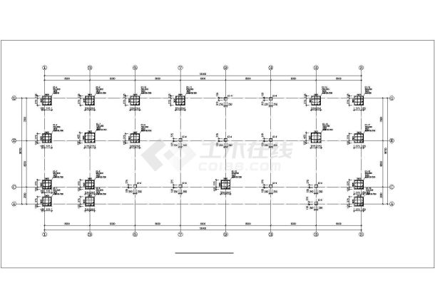 深圳某大型工厂5层框混结构办公楼全套结构设计CAD图纸-图一