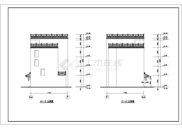 某城市度假型宏声大酒店建筑设计施工CAD图纸-图二