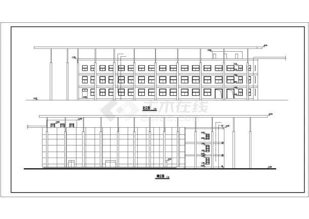 某城市度假型弧形大酒店建筑设计施工CAD图纸-图一