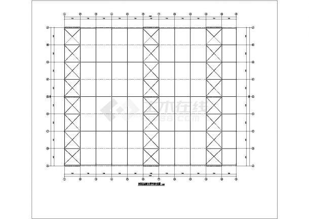 昆山市某玻璃厂单层门式钢结构厂房结构设计CAD图纸-图二
