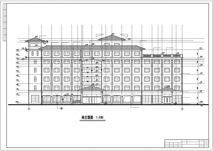 某城市经典度假酒店建筑设计方案全套施工CAD图纸_图1