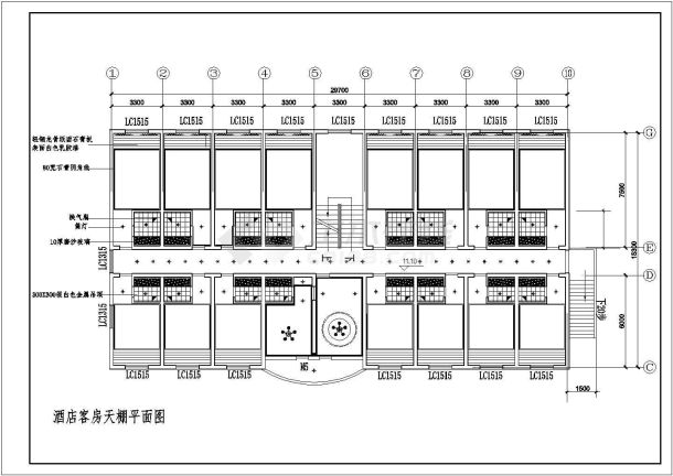 某度假高级多层酒店建筑装修设计方案施工CAD图纸-图一