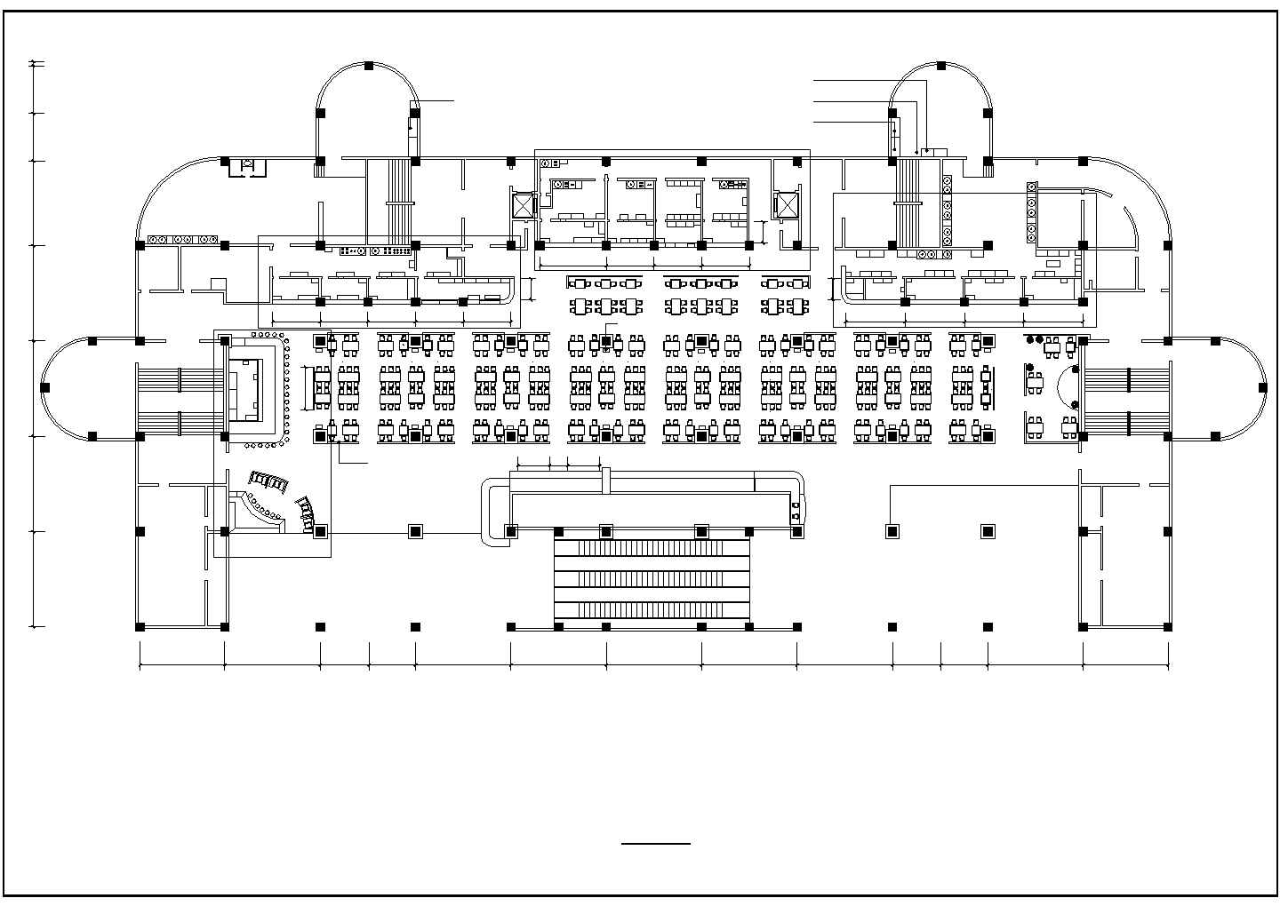 某度假快餐厅天花建筑设计方案施工CAD图纸