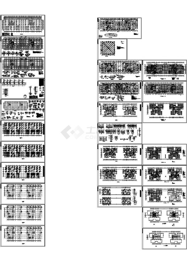 高层商住楼全套结构设计CAD图纸-图一