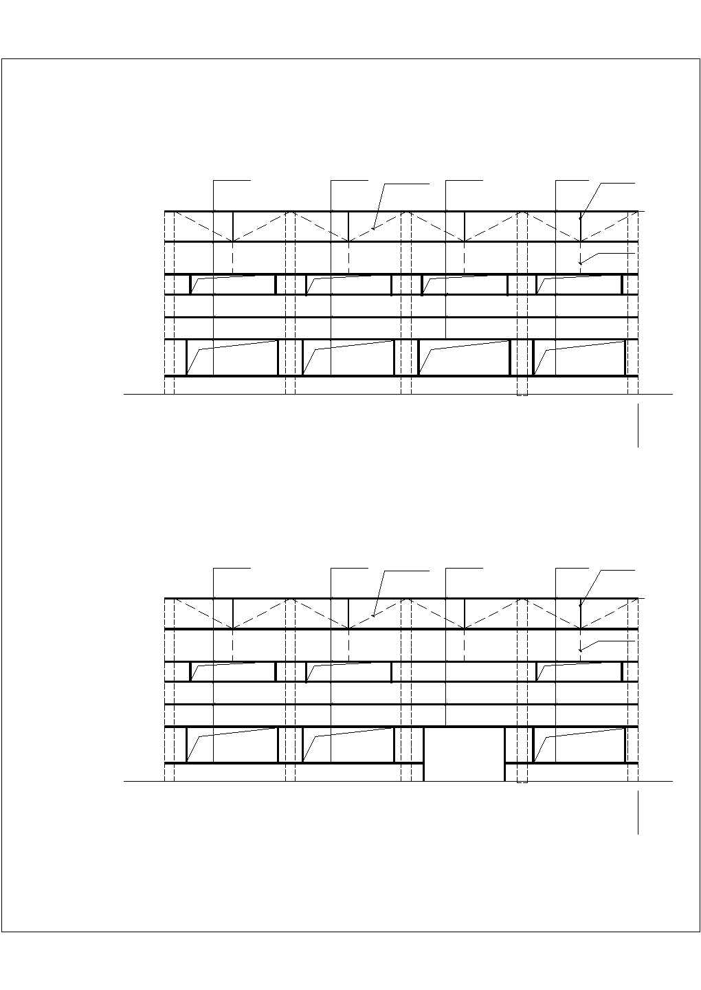 汕头市某现代化村镇1900平米单层钢结构文体中心结构设计CAD图纸