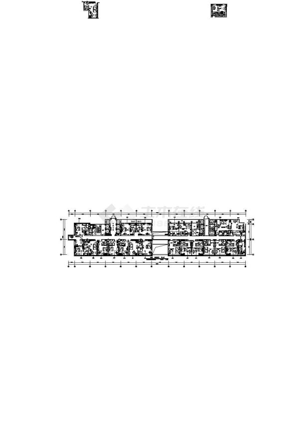 松邦酒店四层客房建筑整套非常标准设计cad图纸-图一