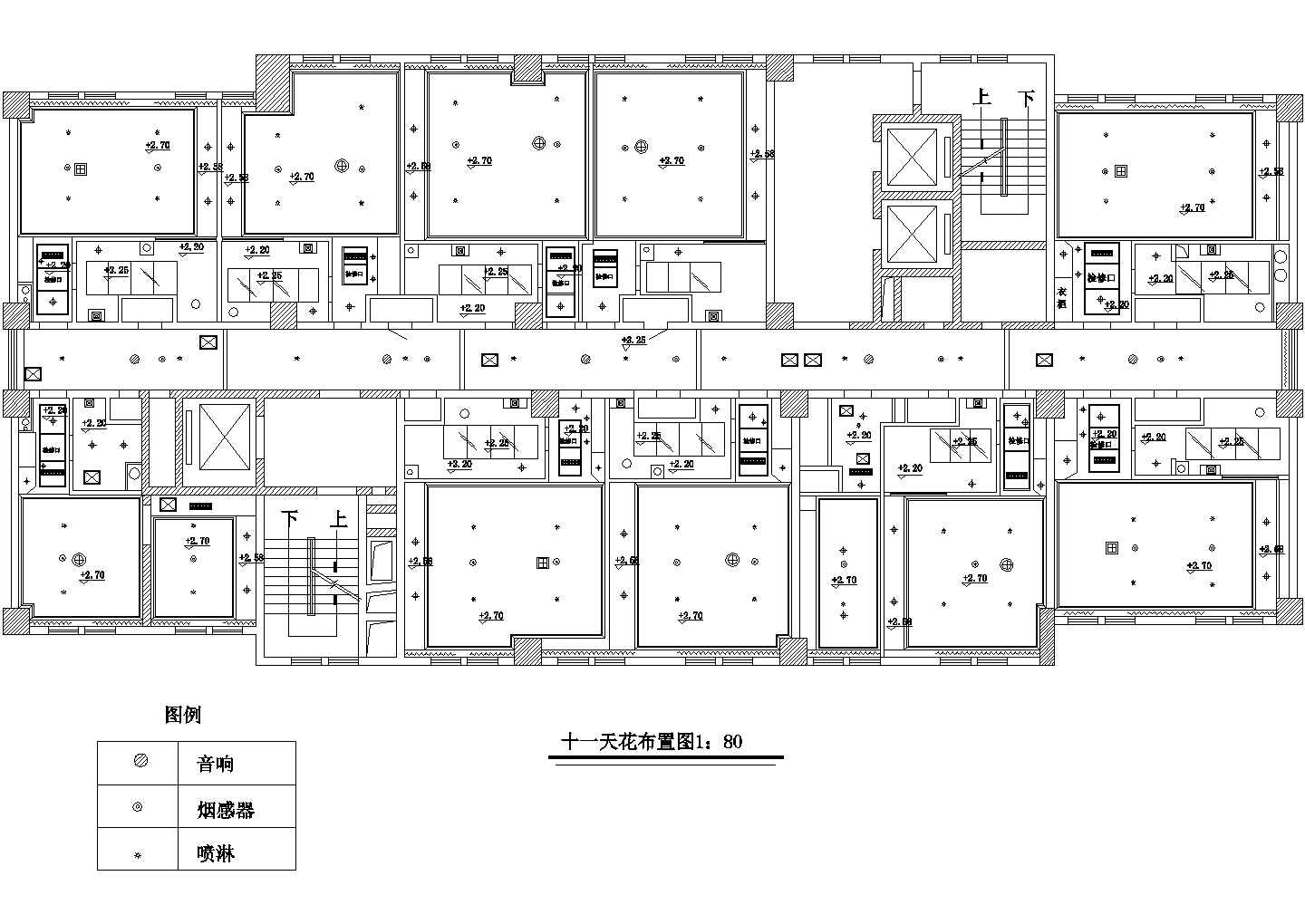 某市中心高层宾馆客房建筑设计方案施工CAD图纸