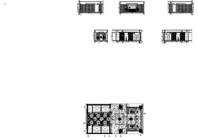 六层服务及电梯厅施工整套非常标准设计cad图纸_图1