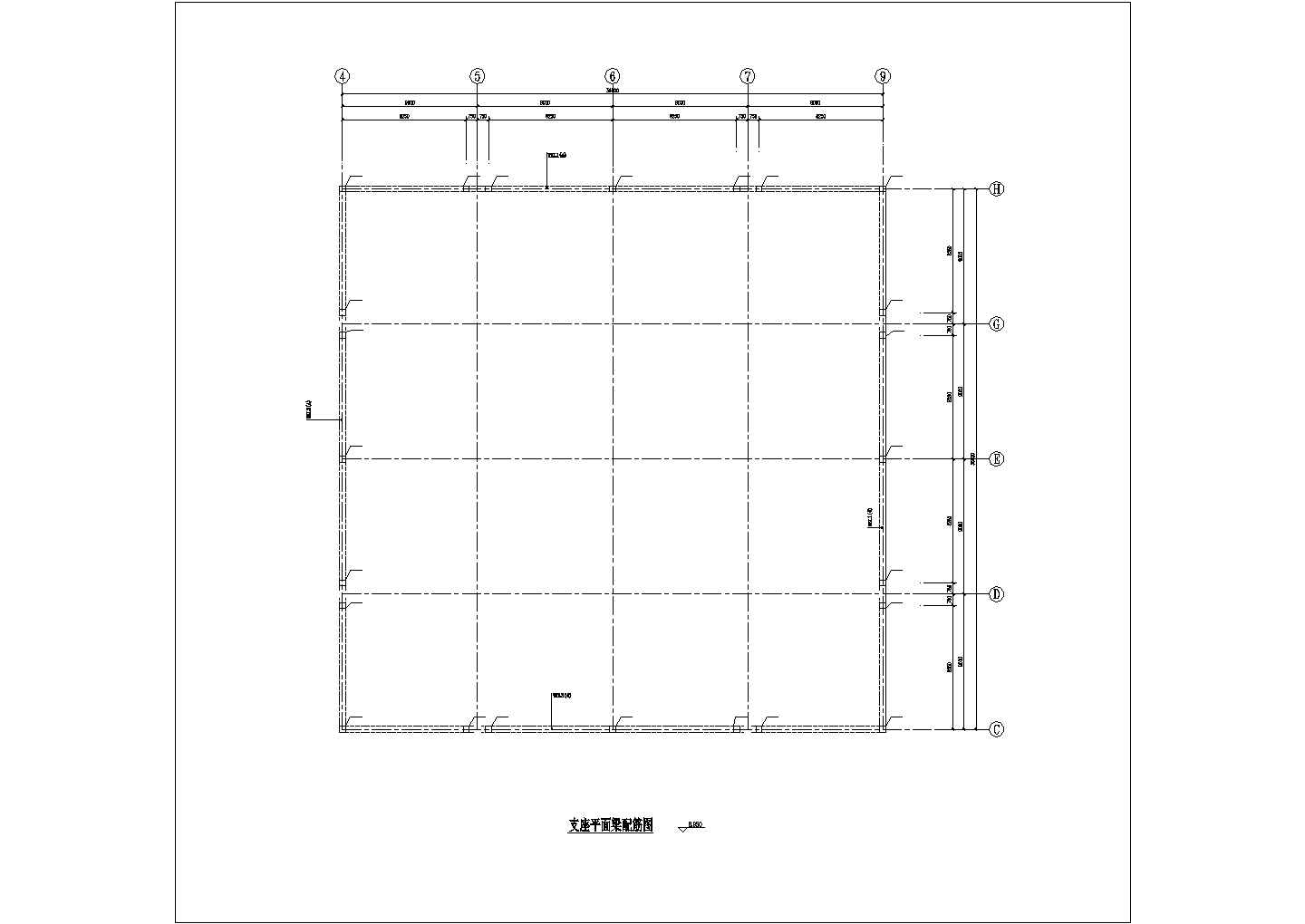天津市某大学内部体育馆钢结构屋盖结构设计CAD图纸