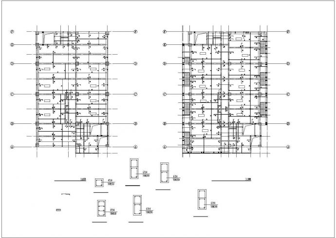 沧州市某钢材厂1.3万平米单层钢结构锻造车间结构设计CAD图纸_图1