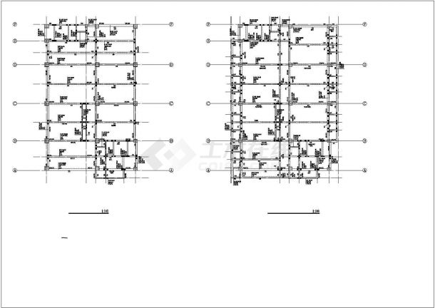 沧州市某钢材厂1.3万平米单层钢结构锻造车间结构设计CAD图纸-图二