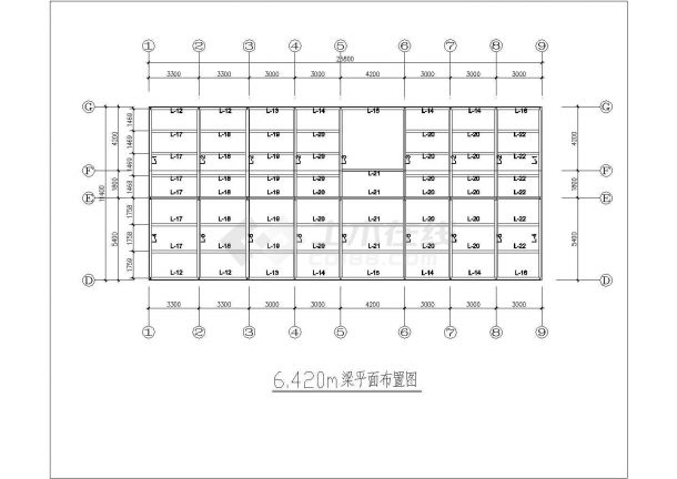 1万平米3层钢框架结构办公楼全套建筑结构设计CAD图纸-图一