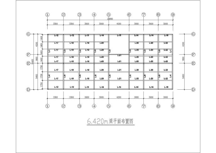 1万平米3层钢框架结构办公楼全套建筑结构设计CAD图纸_图1