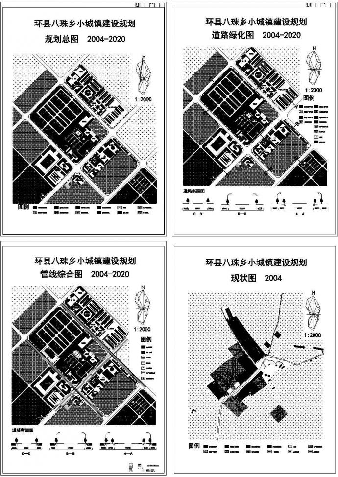 某环县乡镇规划设计平面cad施工图_图1