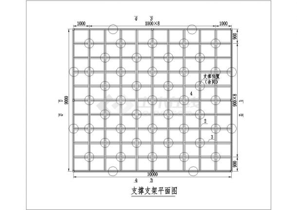 杭州市某炼油厂单层钢结构库房全套结构设计CAD图纸-图二