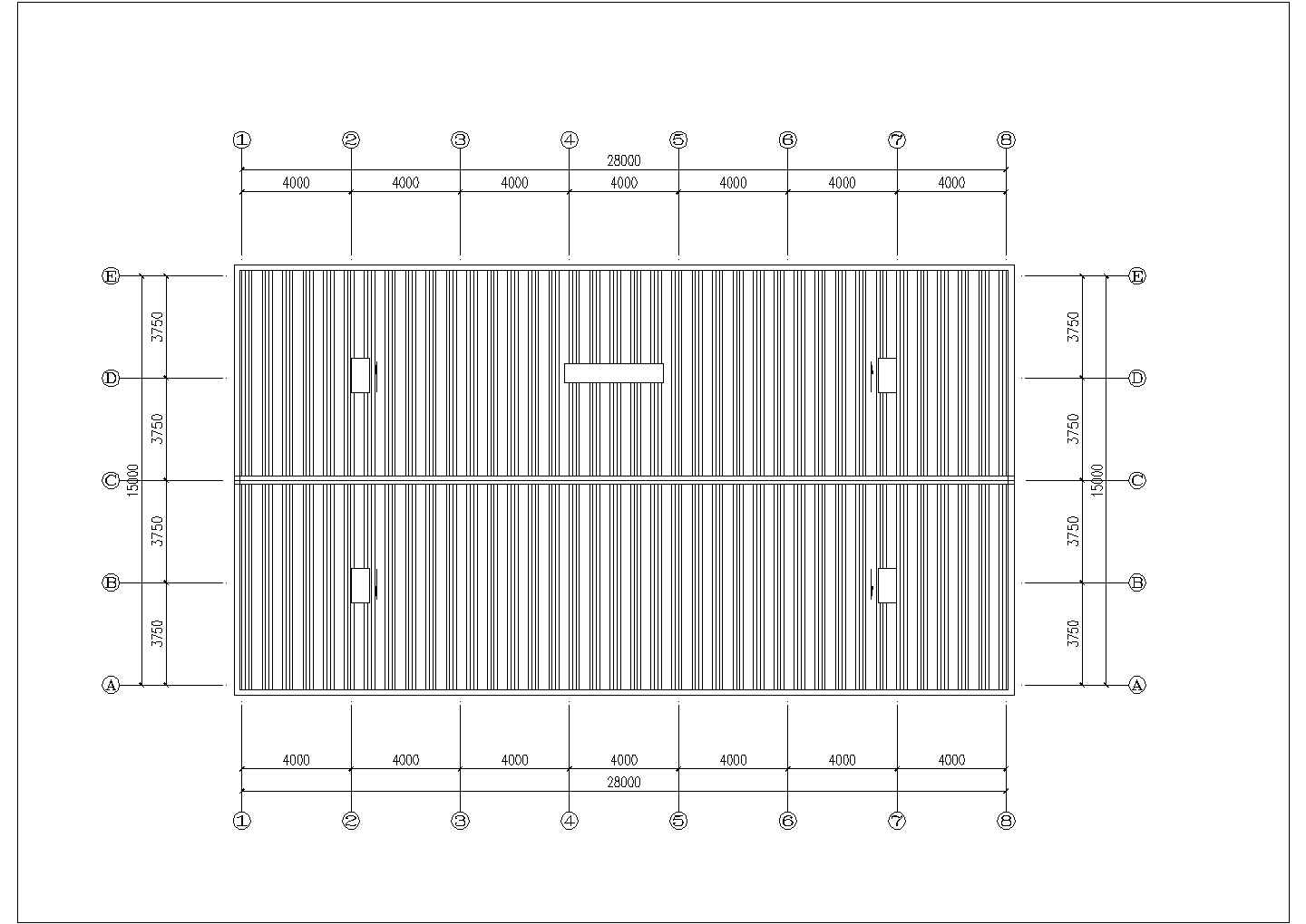 台州市某大型工厂2层钢结构生产厂房全套结构设计CAD图纸