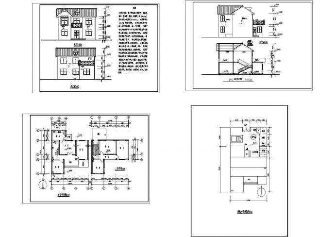 一套简单实用独栋新农村住宅小楼建筑cad设计图_图1