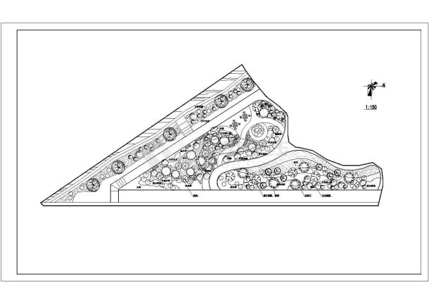 小公园绿化设计施工图-图二