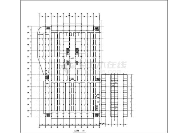 红桥天雅市场商铺全套建筑施工设计cad图纸(含首层平面图)-图二