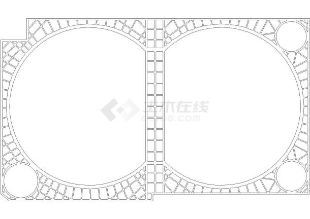 [天津]10米深基坑排桩加一道圆形内支撑支护施工图（双圆环支撑）-图二