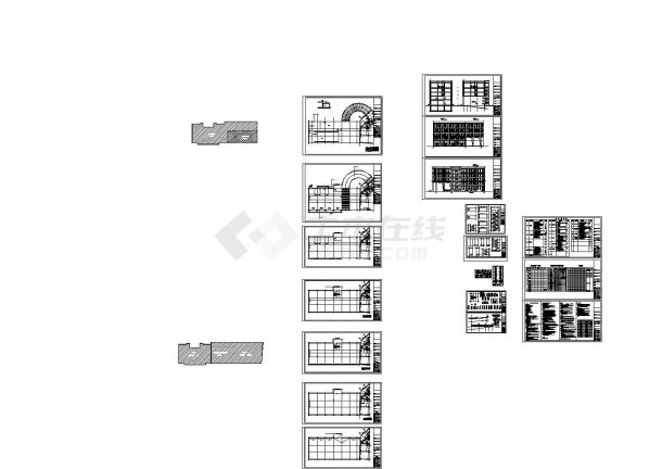 内蒙古某广场六层框架建筑结构施工图纸-图二