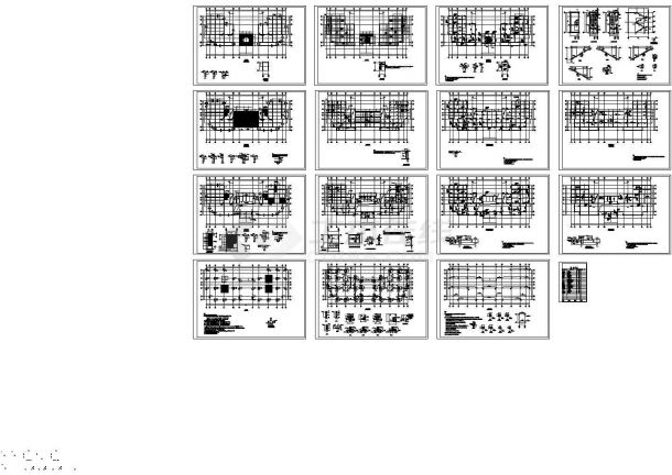 办公楼设计_某3层框架办公楼结构设计全套方案CAD图-图一