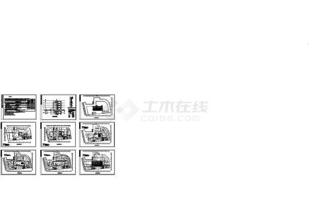 展厅消防施工CAD图纸-图一