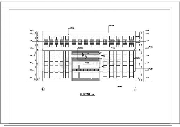 某职院27500平方米地上六层框架结构教学楼设计cad建筑施工图纸（含设计说明）-图一