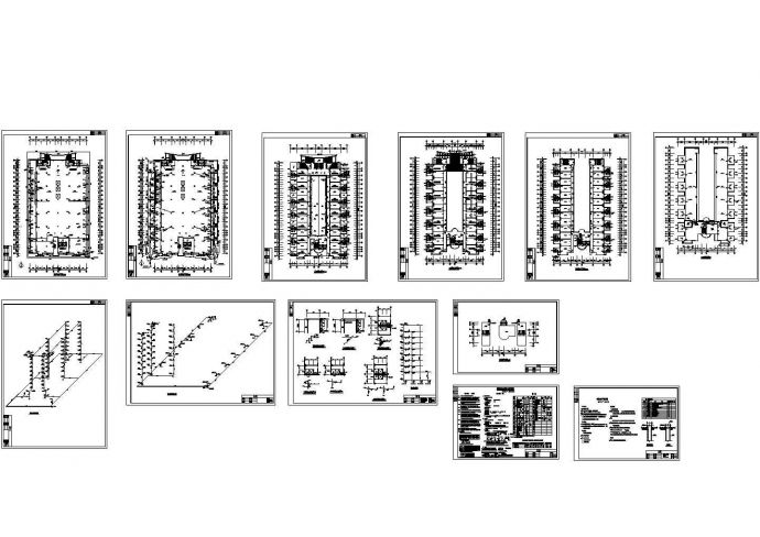 某9层工厂宿舍给排水施工CAD全套方案详图_图1