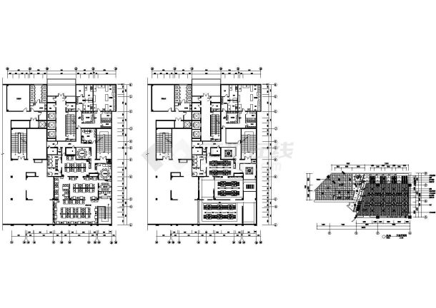 西安莲湖区某西餐厅建筑设计CAD施工图-图二
