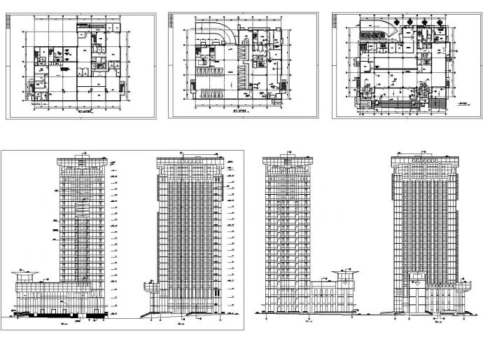 大型银行全套建筑设计方案图_图1