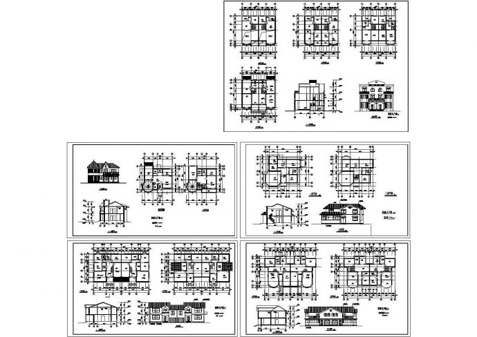 306平米别墅全套建筑设计方案图_图1