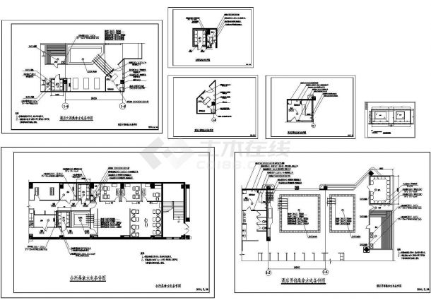 某酒店会所桑拿房建筑设计施工图-图一