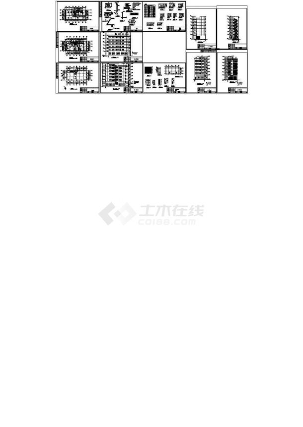 多层出租屋建筑设计全套施工cad图纸-图一