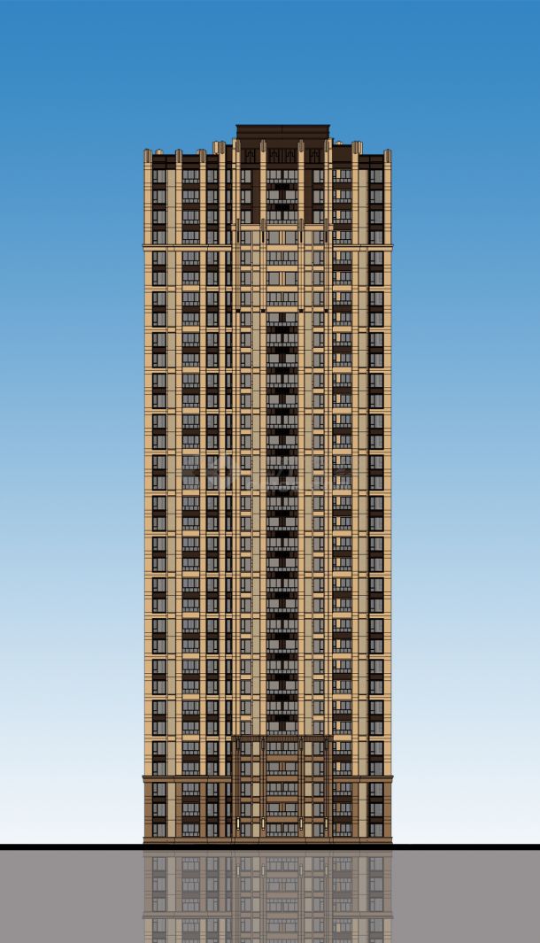 【佛山】现代经典风格禅城季华七路高层栋项目图纸-图一