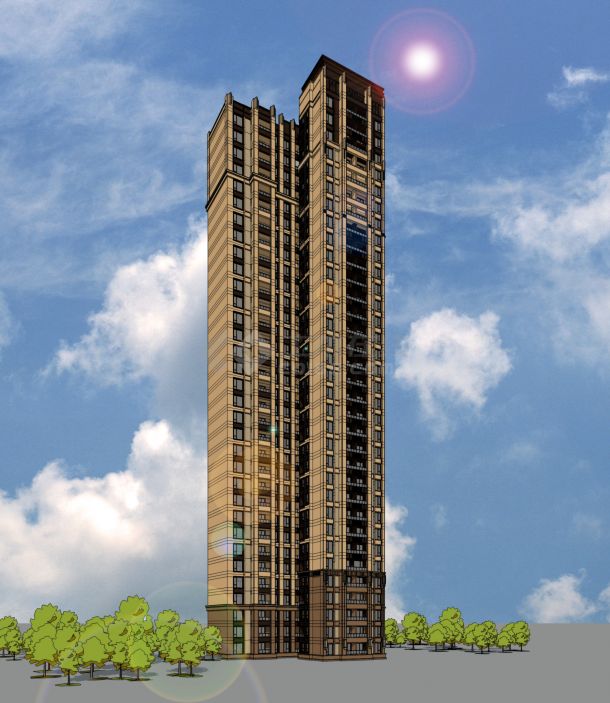 【佛山】现代经典风格禅城季华七路高层栋项目图纸-图二