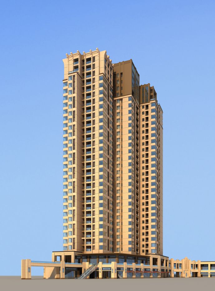 【重庆】现代风格高层建筑设计香港置地项目图纸_图1