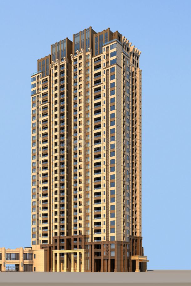 【重庆】现代风格高层建筑设计香港置地项目图纸-图二