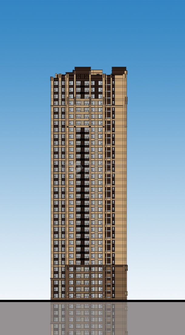 【佛山】现代经典风格禅城季华七路高层C2栋项目图纸-图一